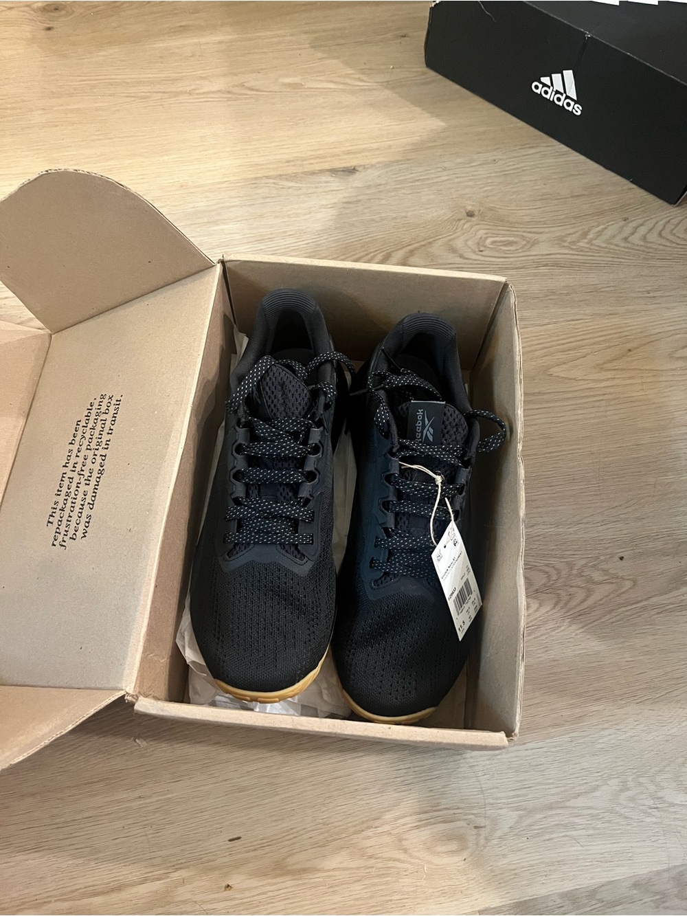 Mens Reebok Nano X1 Cross Training Shoes Black Gum. Size 11.5 New